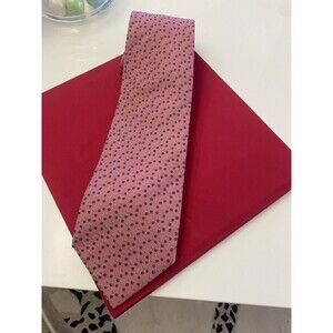 Charvet Silk Pink Multi Polka Dot Tie/France 3.75" W/56" L